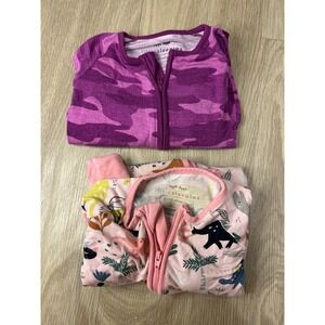 Little Sleepies Zippy Bamboo Romper Bundle 6-12 Months Dinosaur Purple Camo 2